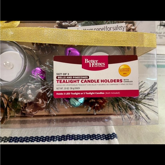 NEW* WINTER TEALIGHT CANDLE HOLDER SET - Picture 4 of 13